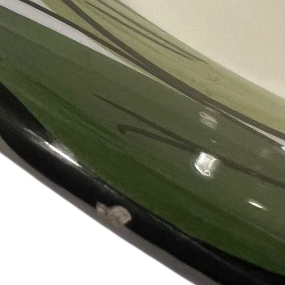 Vintage Italian Serving Bowl 13” Ceramic Peaches Leaves Cottagecore Decor - Picture 6 of 10